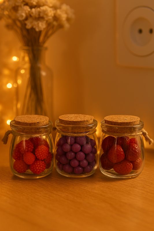 Trio de bocaux gourmands Framboise, Fraise, Mûre & Myrtille 🫐🍓
