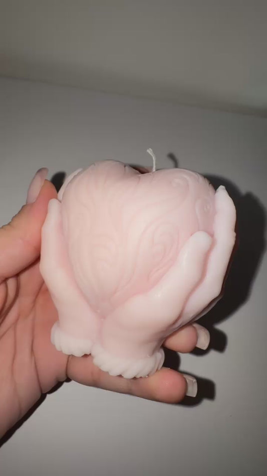Bougie Cœur Rose Ancienne 🌹