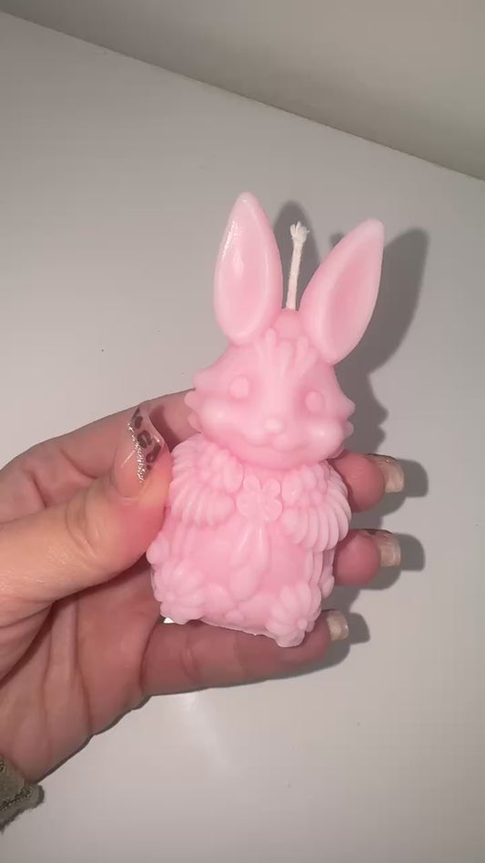 🐰 Bougie Lapin de Pâques Parfum Guimauve 🕯️